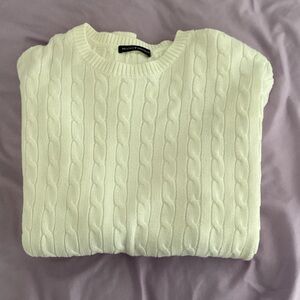 Brandy Melville Cream Cable Knit Sweater